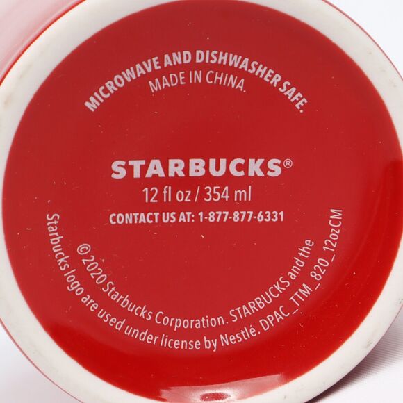 Lot of 2 Starbucks Christmas Green Whimsical String Red Siren Logo 12oz 16oz Mug - Picture 8 of 15